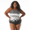Beach House Plus Size Blair High Neck Tankini Top - Under The Border Walk