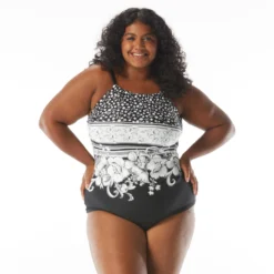 Beach House Plus Size Blair High Neck Tankini Top - Under The Border Walk
