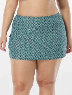 Beach House Swim Plus Size Emma Pull On Swim Skort - Vineyard Floral