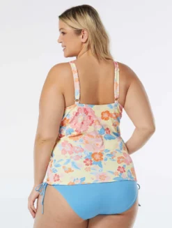 Beach House Swim Plus Size Blair High Neck Tankini Top - Newport Floral -Sexy Swimwear Store HW98374 970 alt01 scaled
