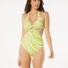 MICHAEL Michael Kors Logo Ring Cut Out One Piece Swimsuit - Mod Zebra