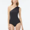 MICHAEL Michael Kors One Shoulder One Piece Swimsuit - Solids