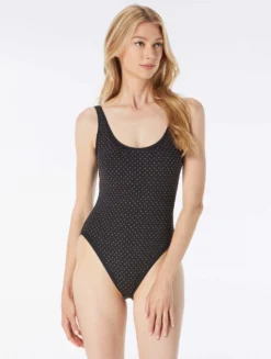 MICHAEL Michael Kors Classic Scoopneck One Piece Swimsuit - Glam Deco