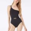 MICHAEL Michael Kors One Shoulder One Piece Swimsuit - Solids