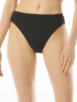 MICHAEL Michael Kors High Leg Bikini Bottom - Decadent Texture
