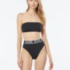 MICHAEL Michael Kors Bandeau Bikini Top - Logo Elastic Solids