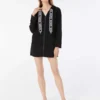 MICHAEL Michael Kors Zip Front Hooded Cover Up - Logo Elastic Solids