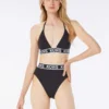 MICHAEL Michael Kors String Bikini Top - Logo Elastic Solids