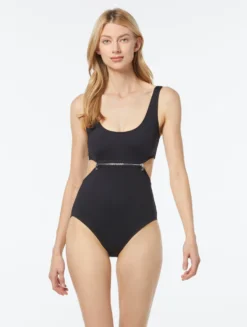 MICHAEL Michael Kors Cut Out One Piece Swimsuit - Solids