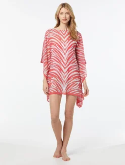 MICHAEL Michael Kors Scarf Caftan Cover Up - Zebra Spine