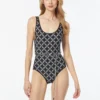 MICHAEL Michael Kors Scoop Neck One Piece Swimsuit - Empire Logo