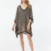 MICHAEL Michael Kors Caftan Cover Up - Graphic Cheetah