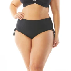 MICHAEL Michael Kors Plus Size Shirred Hipster Bikini Bottom - Iconic Solids