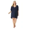 MICHAEL Michael Kors Plus Size Grommet Trim Tunic Top Cover Up - Iconic Solids