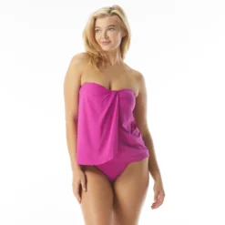 Coco Contours Clarity Bandeau Bra Sized Tankini Top - Keepsake
