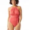 Coco Contours Iconic Belted High Neck One Piece Swimsuit - Keepsake