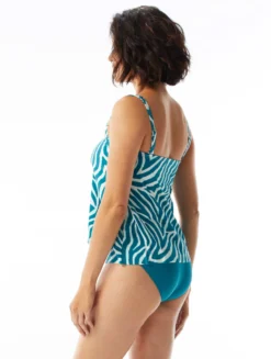 Coco Contours Clarity Bandeau Bra Sized Tankini Top - Jungle Zebra -Sexy Swimwear Store T53044 349 alt01 R scaled