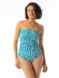 Coco Contours Jasper Bandeau Bra Sized One Piece Swimsuit - Jungle Zebra -Sexy Swimwear Store T53074 349 alt02 R scaled