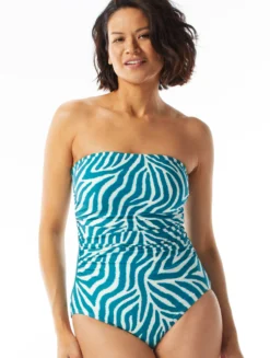 Coco Contours Jasper Bandeau Bra Sized One Piece Swimsuit - Jungle Zebra -Sexy Swimwear Store T53074 349 alt03 R scaled