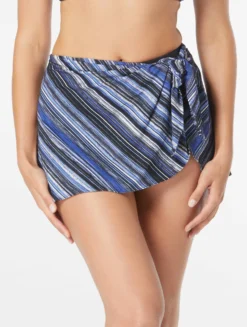 Coco Contours Halo Sarong Swim Skirt - Rainforest Stripe