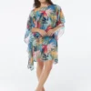 Coco Contours Ideal Caftan Cover Up - Rainforest Leaves