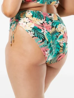 Coco Reef Inspire Shirred High Waist Bikini Bottom - Passion Flower -Sexy Swimwear Store U26463 006 alt03 R scaled