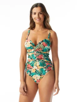 Coco Reef Enrapture Bra Sized Underwire One Piece Swimsuit - Passion Flower
