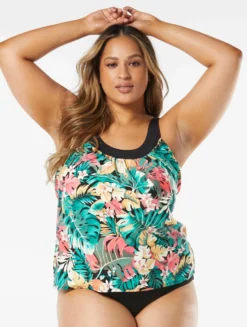 Coco Reef Ultra Fit Bra Sized Underwire Tankini Top - Passion Flower -Sexy Swimwear Store U26685 006 alt05 R scaled