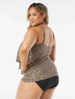 Coco Reef Aura Ruffle Bra Sized Underwire Tankini Top - Wild Cheetah -Sexy Swimwear Store U27075 006 alt05 R scaled