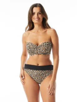 Coco Reef Charisma Bra Sized Underwire Bandeau Bikini Top - Wild Cheetah -Sexy Swimwear Store U27474 006 alt02 R scaled