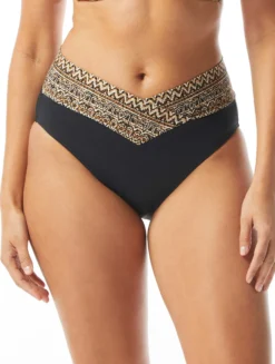 Coco Reef Serene Cross Over Bikini Bottom - Ikat Stripe