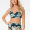 Coco Reef Charisma Bra Sized Underwire Bandeau Bikini Top - Tropical Lotus