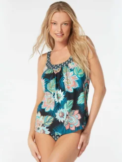 Coco Reef Ultra Fit Bra Sized Underwire Tankini Top - Tropical Lotus -Sexy Swimwear Store U35685 006 alt04 scaled