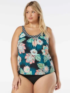 Coco Reef Ultra Fit Bra Sized Underwire Tankini Top - Tropical Lotus -Sexy Swimwear Store U35685 006 alt10 scaled