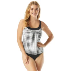 Coco Reef Ultra Fit Bra Sized Underwire Tankini Top - Riviera Dot