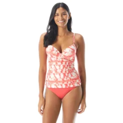 Coco Reef Enrapture Bra Sized Wrap Underwire Tankini Top - The Coast Tie Dye