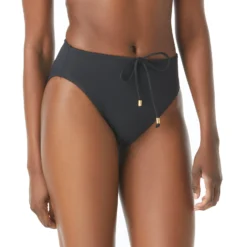 Vince Camuto Drawstring High Waist Bikini Bottom - Solids