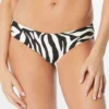 Vince Camuto Shirred Smooth Fit Cheeky Bikini Bottom - Optic Zebra