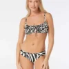 Vince Camuto Gathered Underwire Bikini Top - Optic Zebra