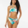 Vince Camuto Logo Ring Halter Bikini Top - Balines Floral