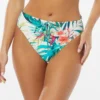 Vince Camuto Drawstring High Leg Bikini Bottom - Balines Floral