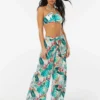 Vince Camuto Wrap Tie Cover Up Pants - Balines Floral
