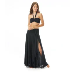Carmen Marc Valvo Mesh Maxi Skirt Cover Up - Marche De Solids