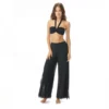 Carmen Marc Valvo Double Layer Wide Leg Mesh Cover Up Pants- Marche De Solids