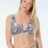Beach House Swim Ivy Twist Front Underwire Bikini Top - Wild Tiger