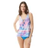 Beach House Swim Courtney Lace Up Tankini Top - Frond Of You