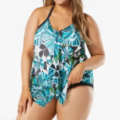 Beach House Swim Plus Size Kerry Mesh Layer Tankini Top - Deco Garden 13 Beach House Swim Plus Size Kerry Mesh Layer Tankini Top - Deco Garden -Sexy Swimwear Store hw06355 001 alt04 1
