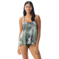 Coco Reef Current Bra Sized Mesh Layer Underwire Tankini Top - Endless Summer Palm