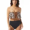 Vince Camuto Ruffle Bandeau Bikini Top - Jungle Cat